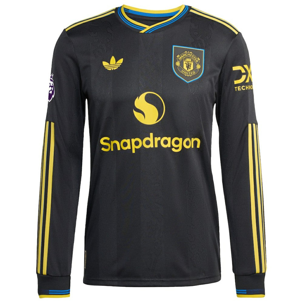 Mason Mount Manchester United 2025/26 Third Long Sleeve Player Jersey Discount - Black 
