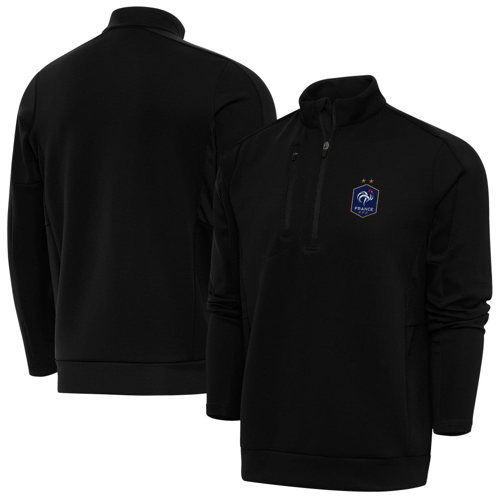 France National Team Antigua Genesis Quarter-Zip Pullover for sale - Black 