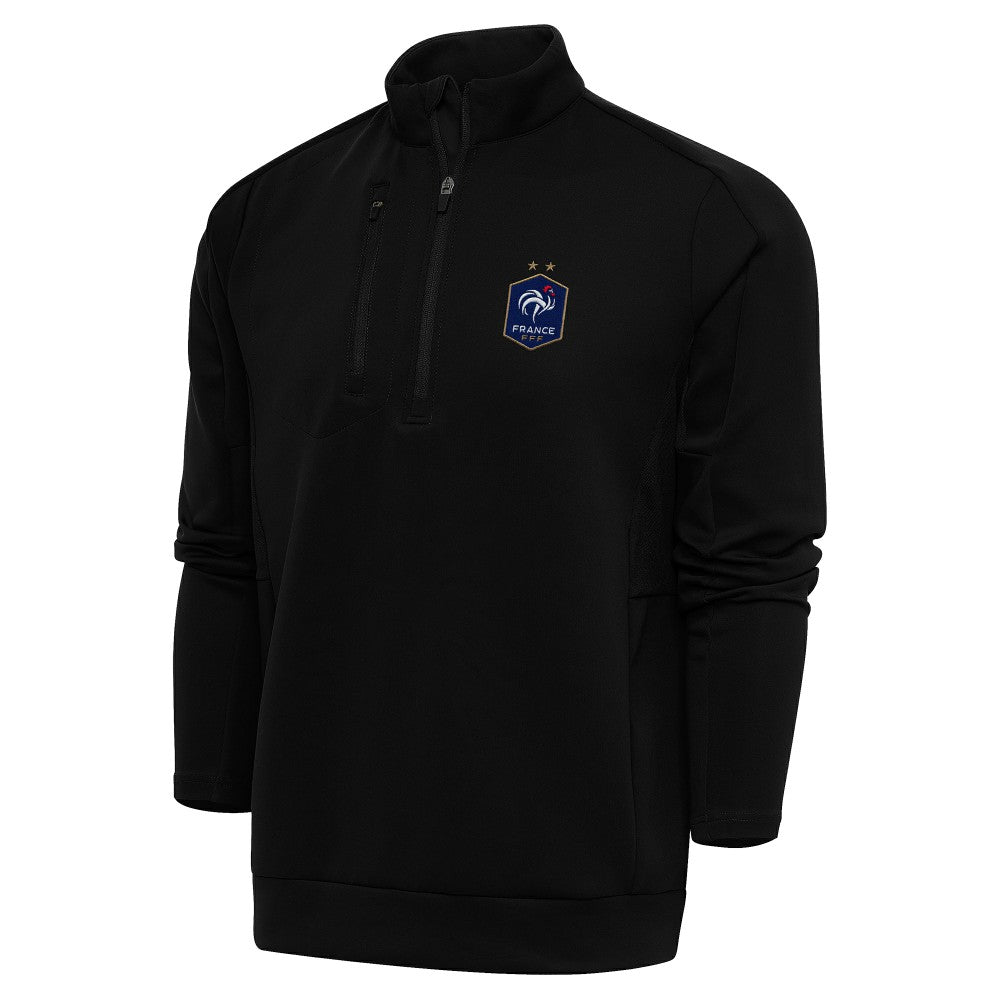 France National Team Antigua Genesis Quarter-Zip Pullover for sale - Black 