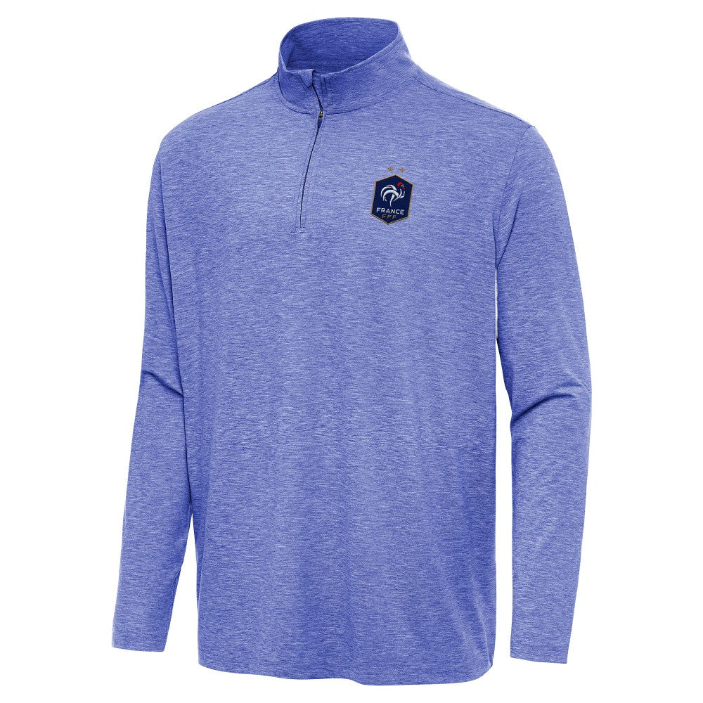 France National Team Antigua Master Quarter-Zip Pullover for sale - Heather Royal 
