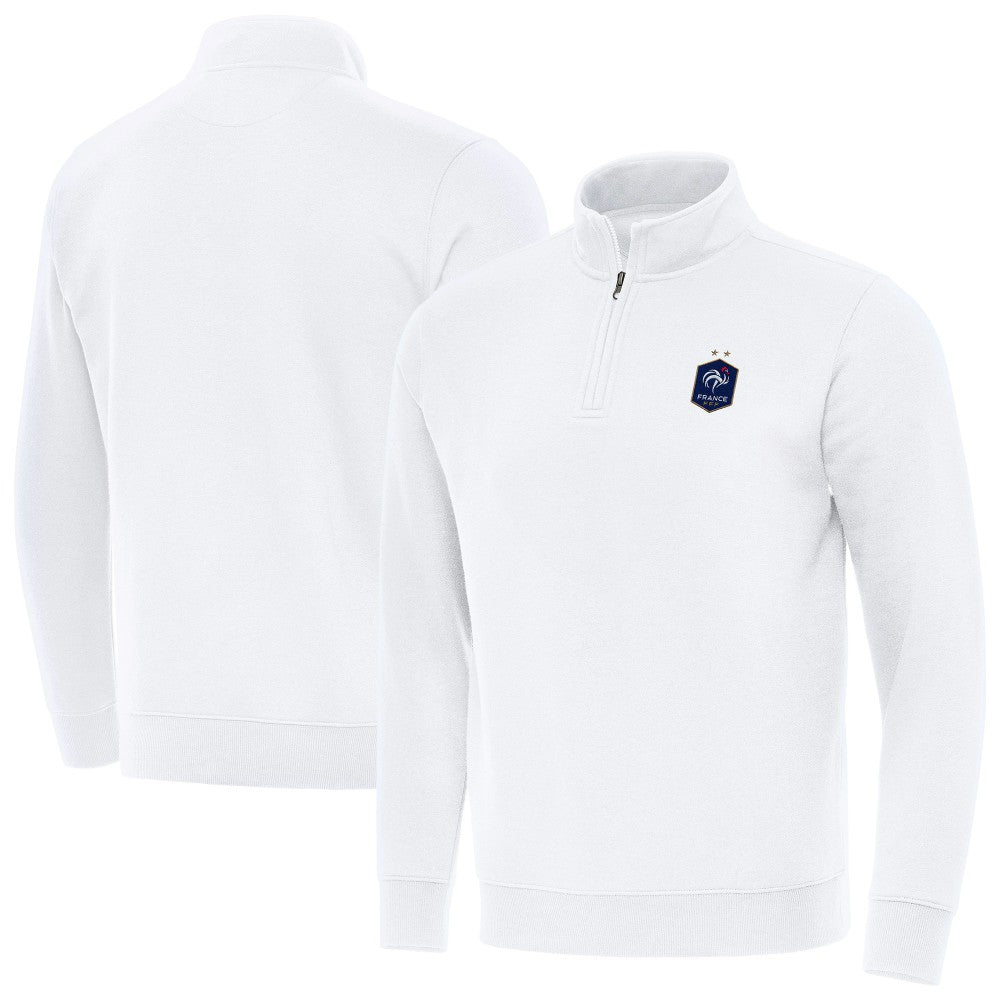 France National Team Antigua Landslide Quarter-Zip Pullover for sale - White 
