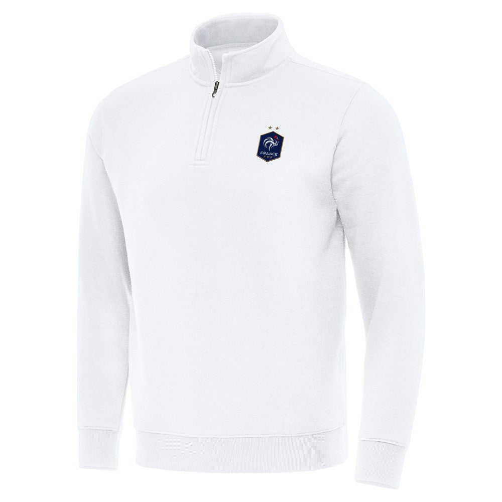 France National Team Antigua Landslide Quarter-Zip Pullover for sale - White 