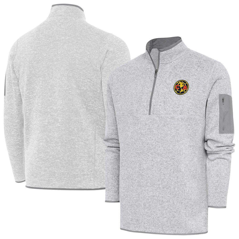 Club America Antigua Elevate Quarter-Zip Pullover Discount - Heather Gray 
