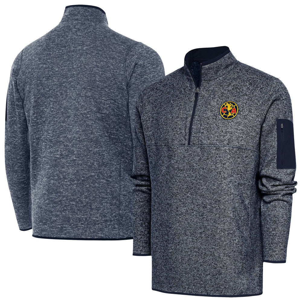 Club America Antigua Elevate Quarter-Zip Pullover Discount - Heather Navy 