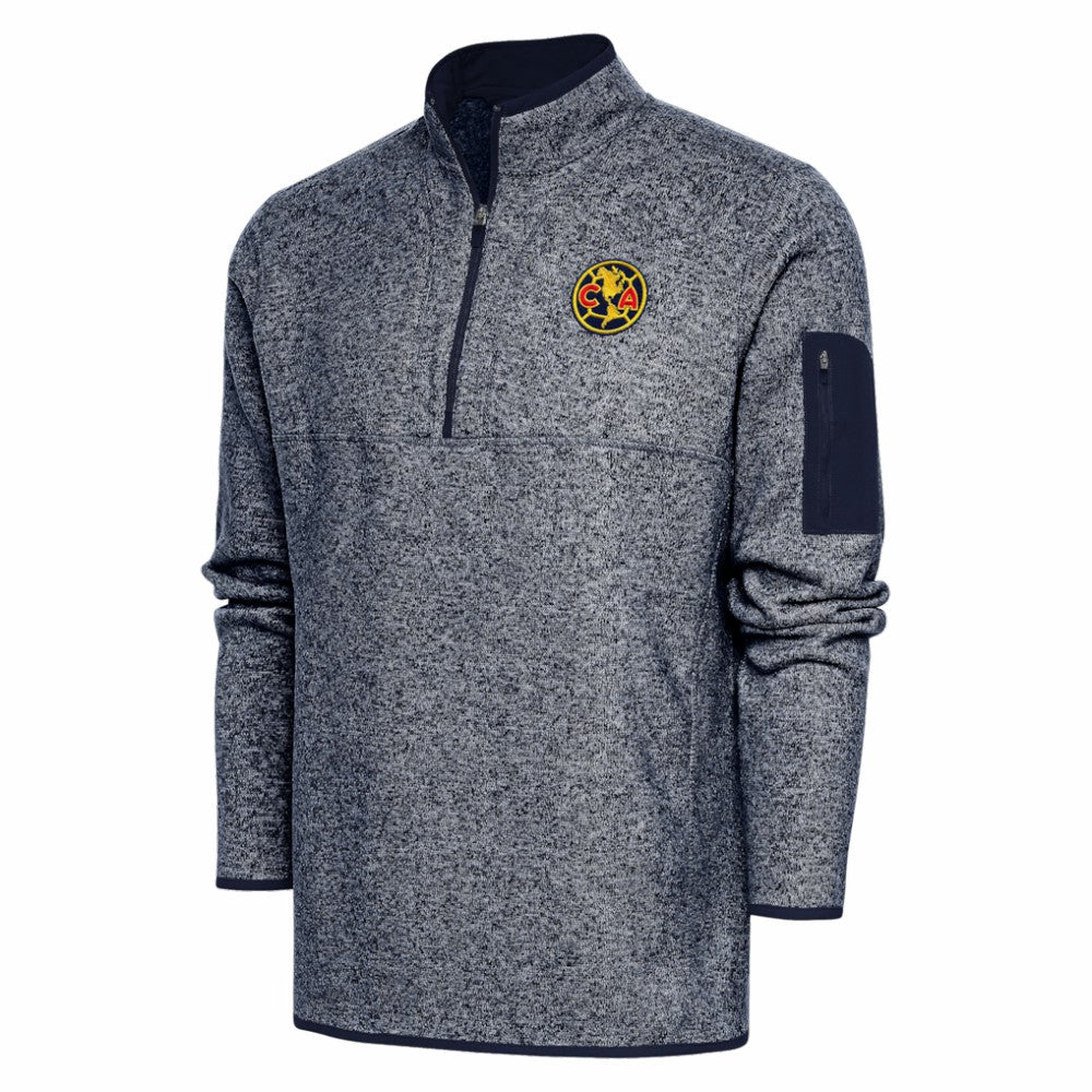 Club America Antigua Elevate Quarter-Zip Pullover Discount - Heather Navy 