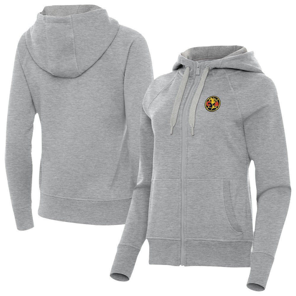 Club America Antigua Women's Takeover Full-Zip Hoodie Discount - Heather Gray 