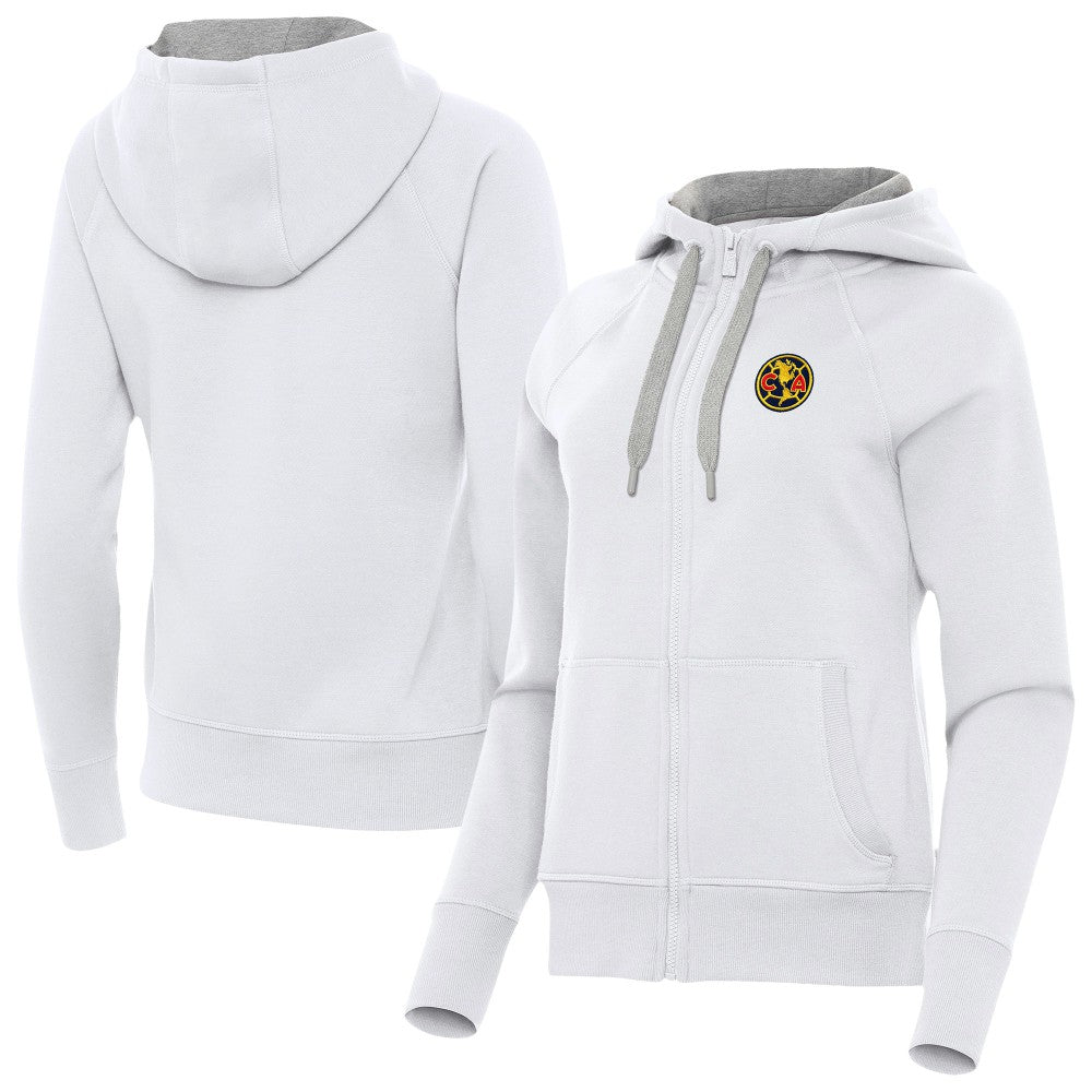 Club America Antigua Women's Takeover Full-Zip Hoodie Discount - White 