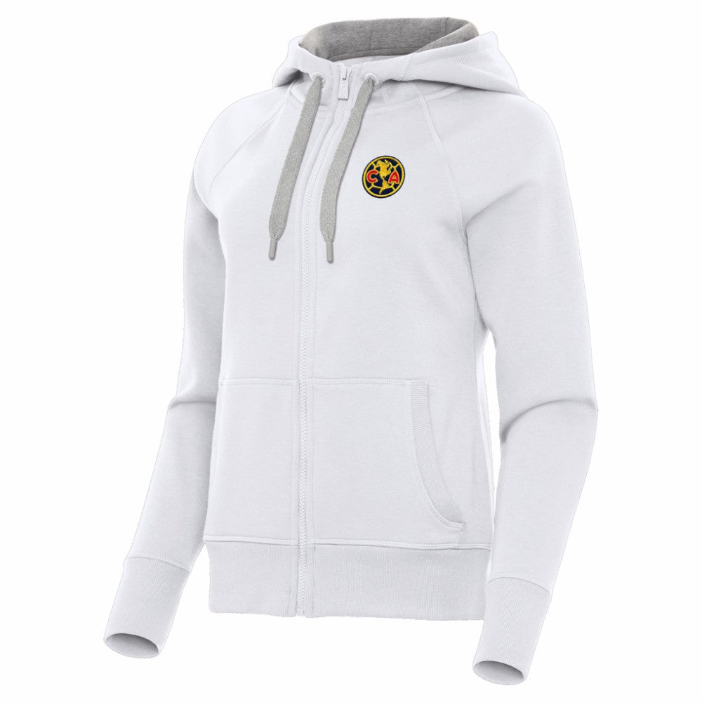 Club America Antigua Women's Takeover Full-Zip Hoodie Discount - White 
