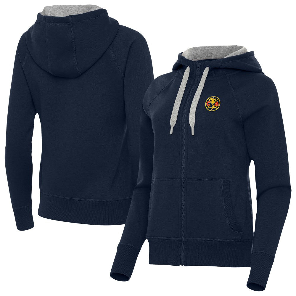 Club America Antigua Women's Takeover Full-Zip Hoodie Discount - Navy 