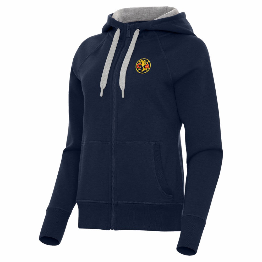 Club America Antigua Women's Takeover Full-Zip Hoodie Discount - Navy 