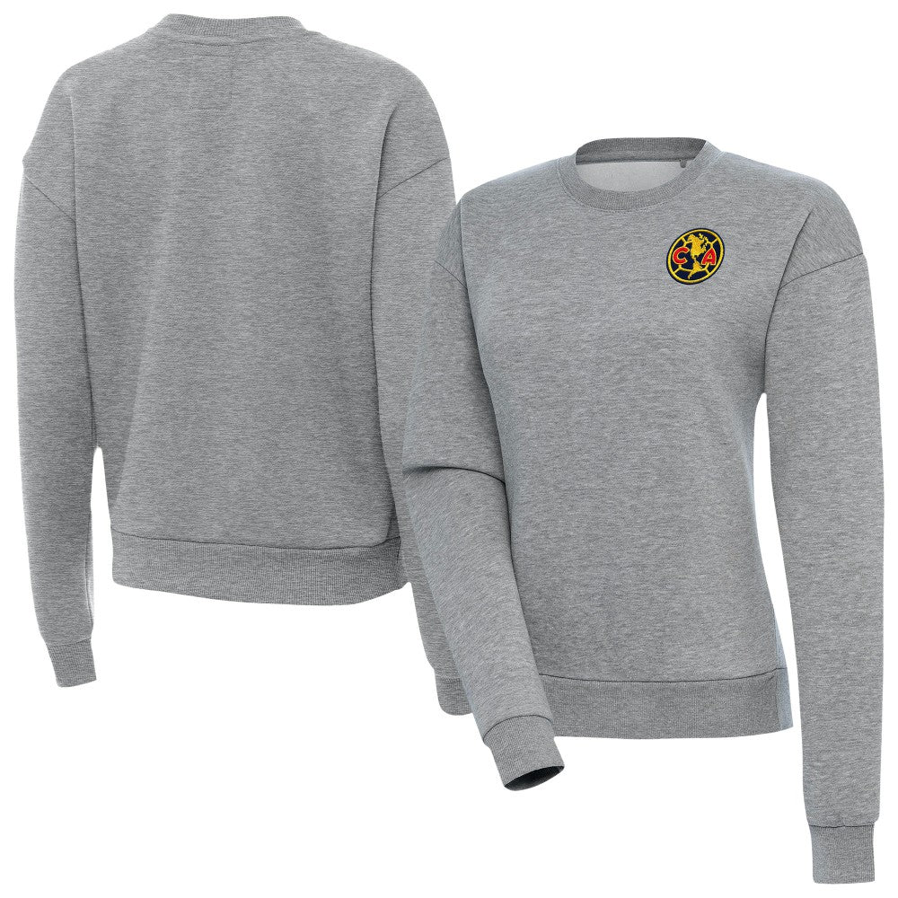 Club America Antigua Women's Takeover Pullover Sweatshirt Discount - Heather Gray 