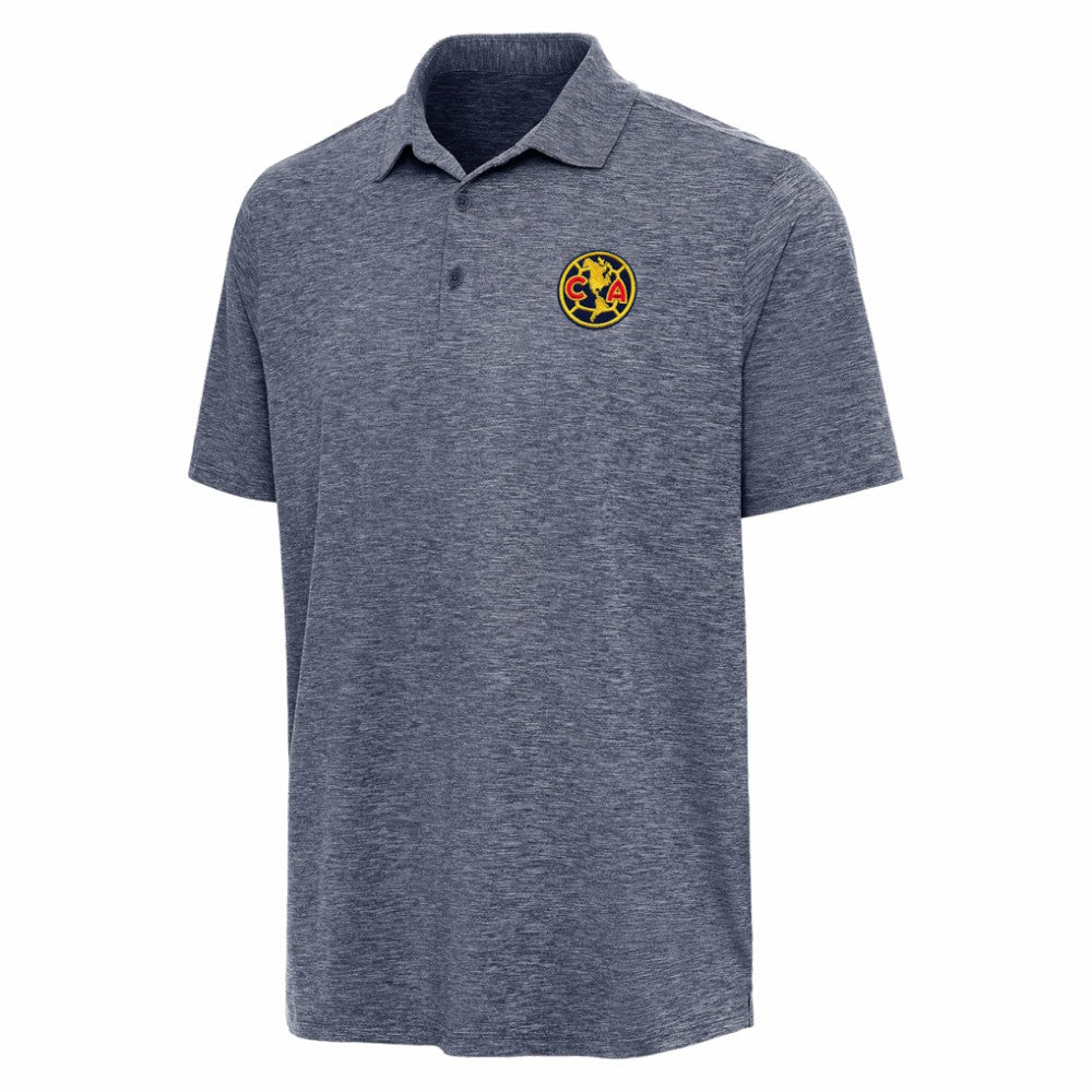 Club America Antigua Triple Shot Polo Discount - Heather Navy 