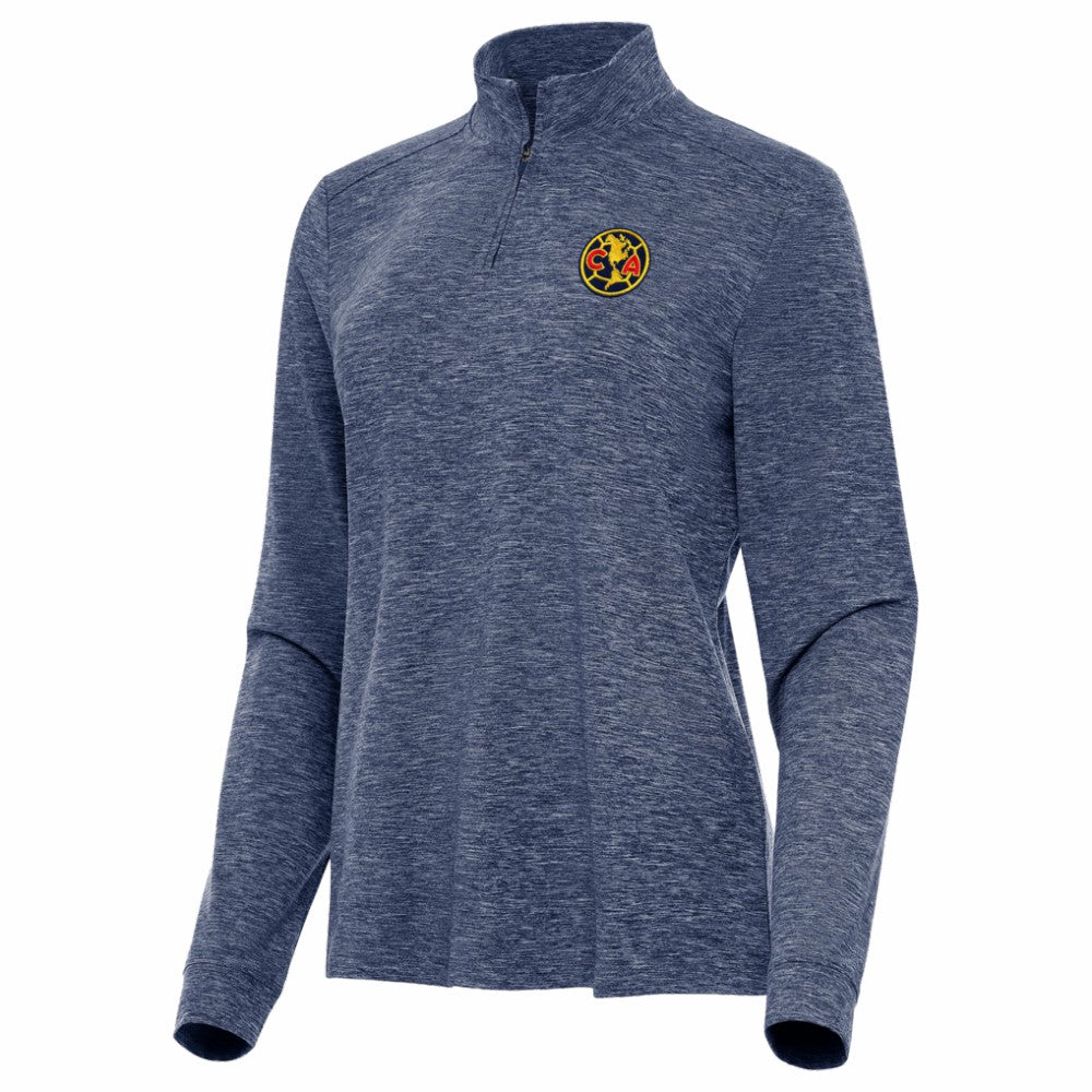 Club America Antigua Women's Master Quarter-Zip Pullover Discount - Heather Navy 
