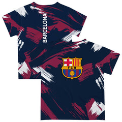 Barcelona Vive La Fete Infant Paint Brush T-Shirt on sale - Navy 