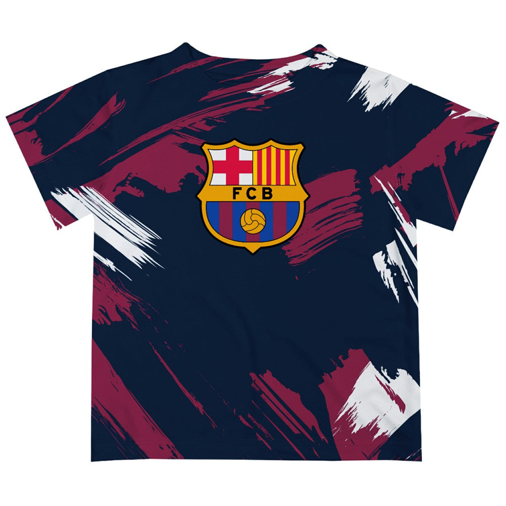 Barcelona Vive La Fete Infant Paint Brush T-Shirt on sale - Navy 