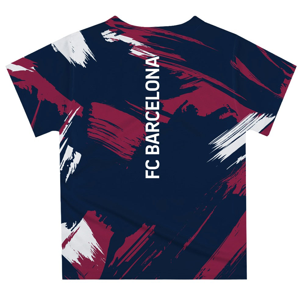 Barcelona Vive La Fete Toddler Paint Brush T-Shirt on sale - Navy 