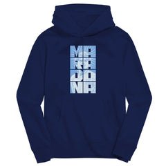 Diego Maradona Argentina National Team Vive La Fete Youth Portrait Pullover Hoodie for sale - Navy 