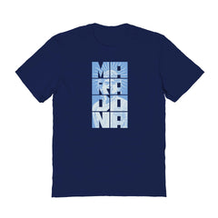 Diego Maradona Argentina National Team Vive La Fete Women's Portrait T-Shirt for sale - Navy 