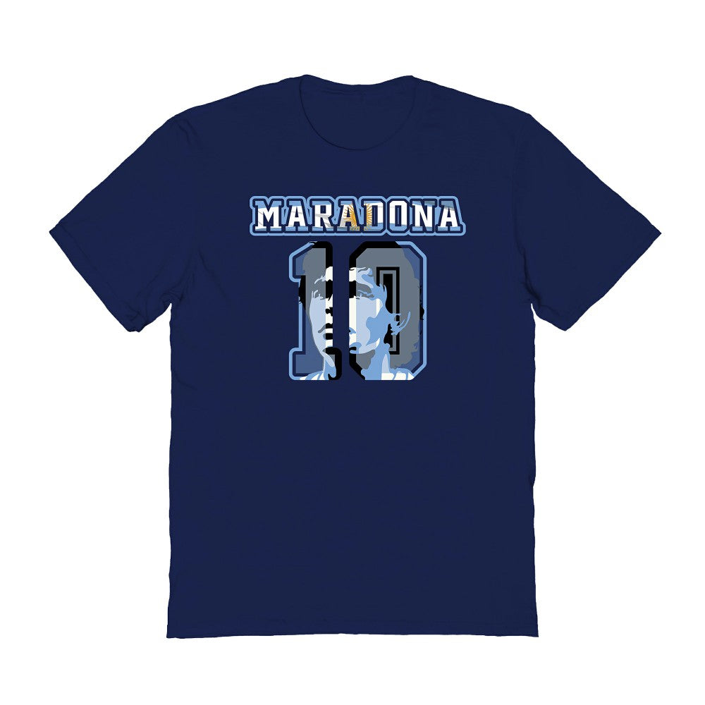 Diego Maradona Argentina National Team Vive La Fete Women's Name & Number T-Shirt for sale - Navy 