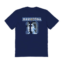 Diego Maradona Argentina National Team Vive La Fete Women's Name & Number T-Shirt for sale - Navy 