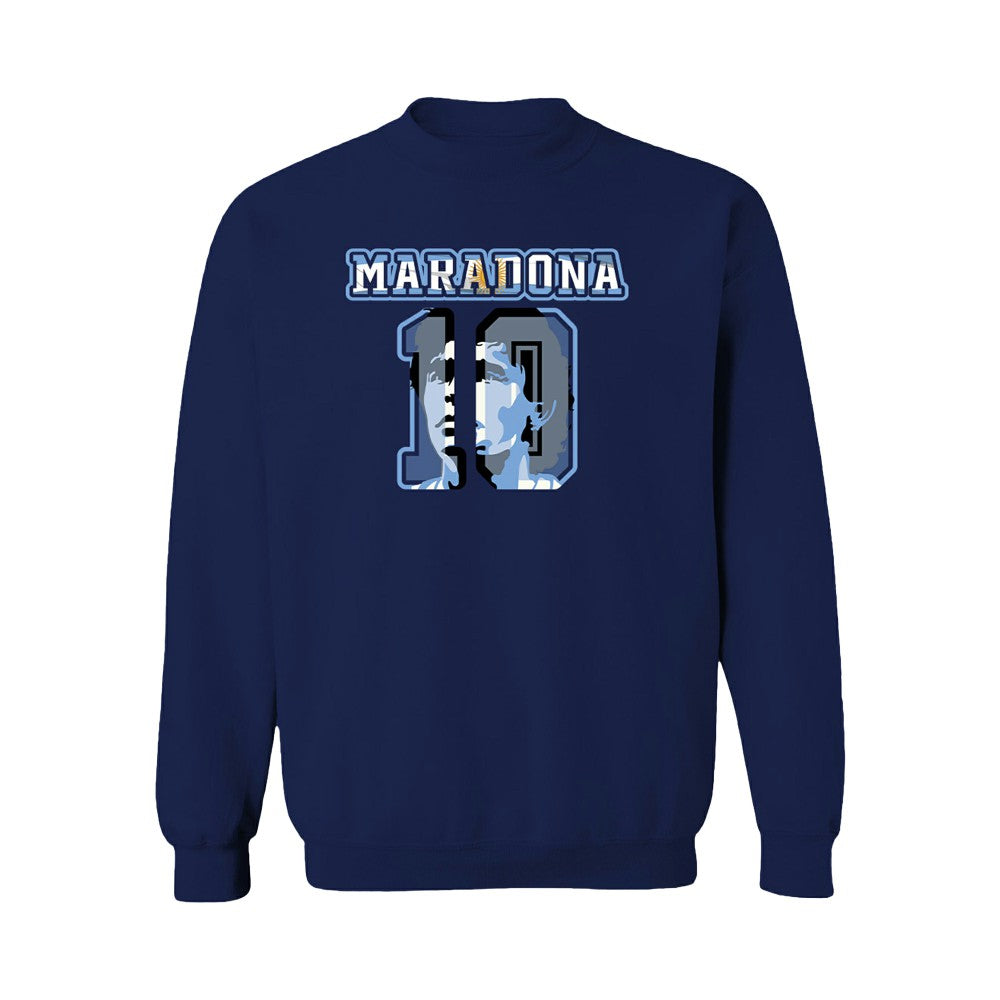 Diego Maradona Argentina National Team Vive La Fete Name & Number Sweatshirt for sale - Navy 