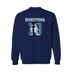 Diego Maradona Argentina National Team Vive La Fete Name & Number Sweatshirt for sale - Navy 