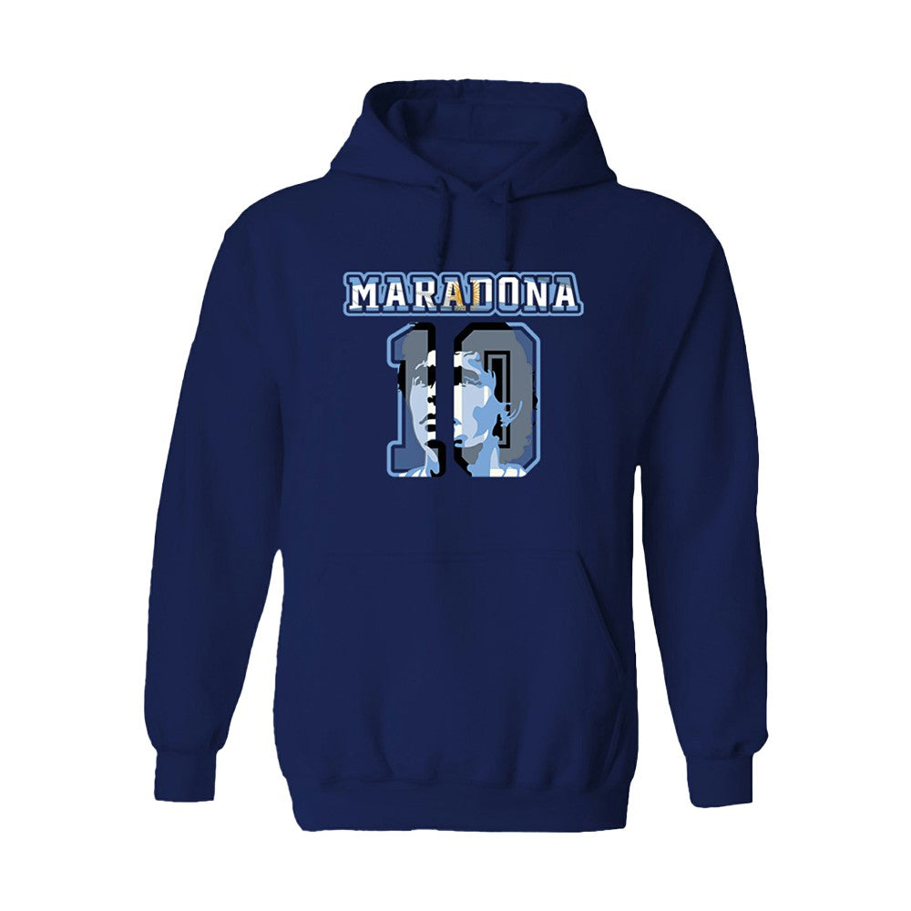 Diego Maradona Argentina National Team Vive La Fete Name & Number Hoodie for sale - Navy 