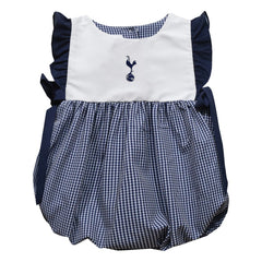 Tottenham Hotspur Vive La Fete Girls Infant Gingham Bubble Dress Sale - Navy 