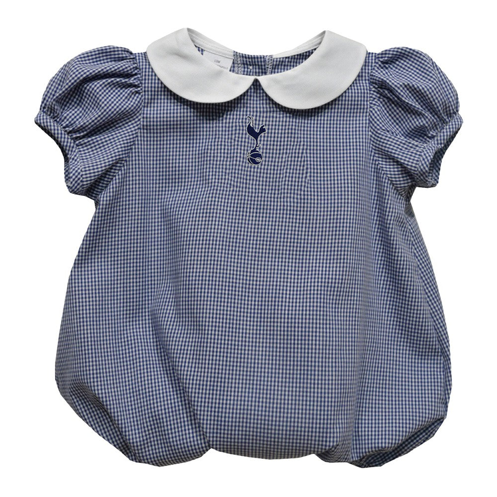 Tottenham Hotspur Vive La Fete Girls Infant Gingham Puffy Bubble Dress Sale - Navy 