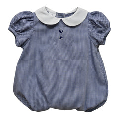 Tottenham Hotspur Vive La Fete Girls Infant Gingham Puffy Bubble Dress Sale - Navy 