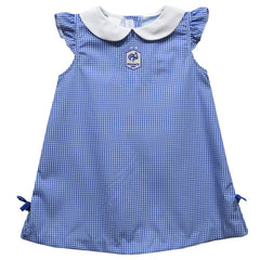 France National Team Vive La Fete Girls Toddler Mini Check Pattern A-Line Dress for sale - Royal 
