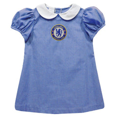 Chelsea Vive La Fete Girls Infant Gingham Puffy A-Line Dress Discount - Royal 