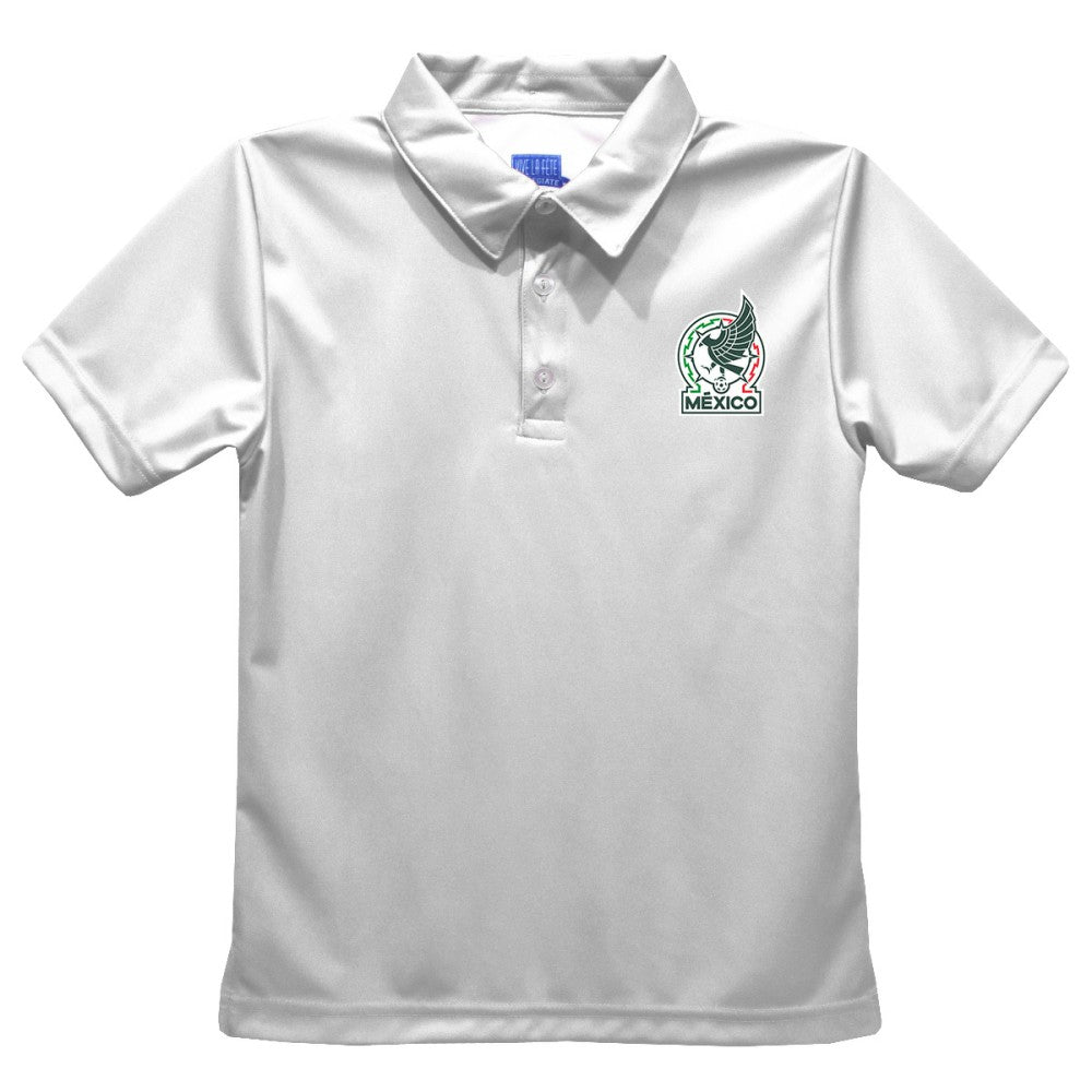 Mexico National Team Vive La Fete Toddler Solid Polo for sale - White 