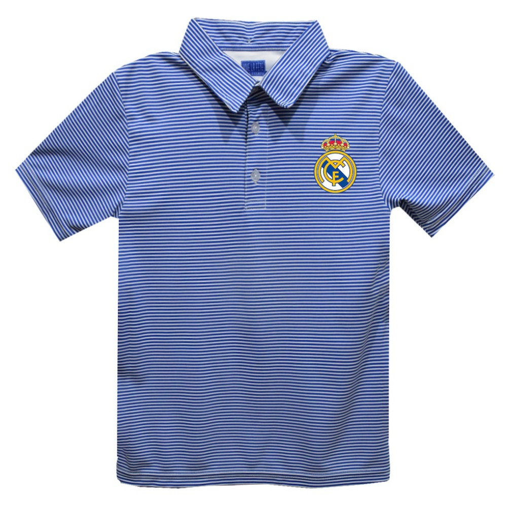Real Madrid Vive La Fete Toddler Pencil Stripe Polo Discount - Royal 