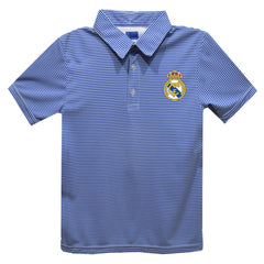Real Madrid Vive La Fete Youth Pencil Stripe Polo Discount - Royal 