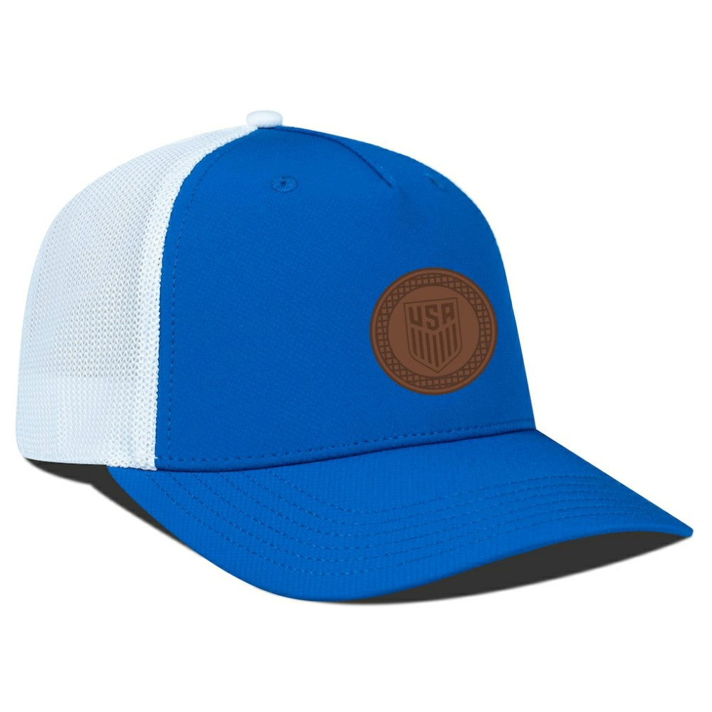USMNT Levelwear Signal Periscope Adjustable Trucker Hat on sale - Royal/White 