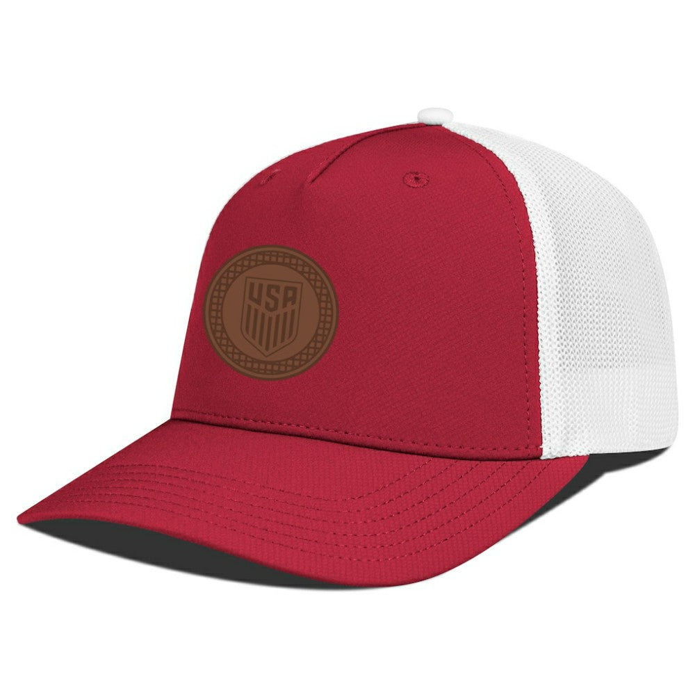 USMNT Levelwear Signal Periscope Adjustable Trucker Hat on sale - Red/White 