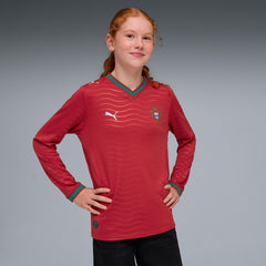 Portugal National Team Youth 2026 Home Replica Long Sleeve Jersey for sale - Red 