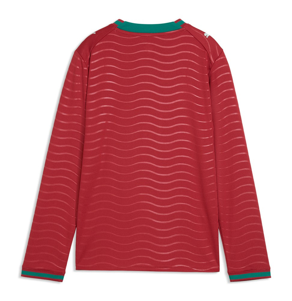 Portugal National Team Youth 2026 Home Replica Long Sleeve Jersey for sale - Red 