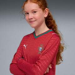 Portugal National Team Youth 2026 Home Replica Long Sleeve Jersey for sale - Red 