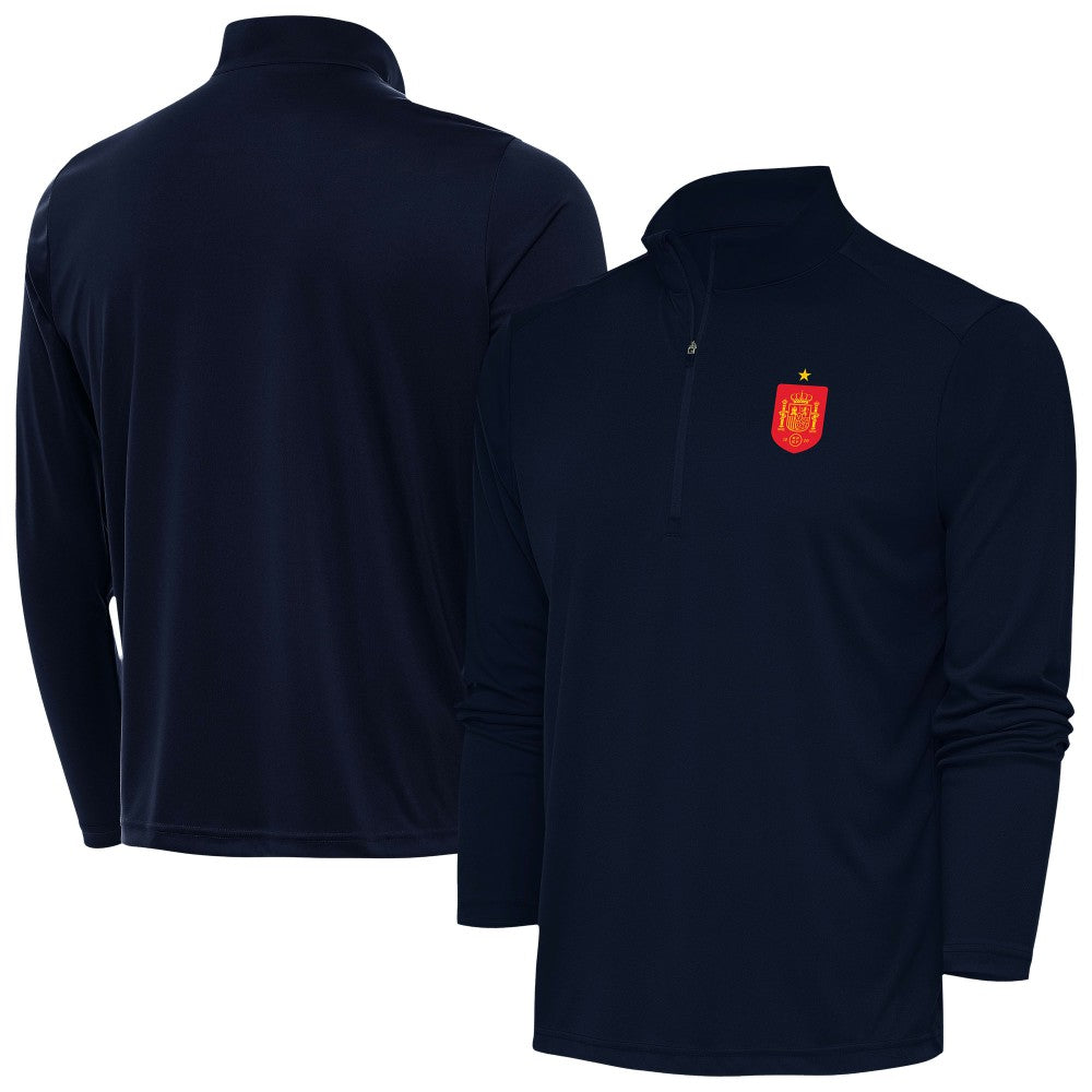 Spain National Team Antigua Statement Quarter-Zip Pullover for sale - Navy 