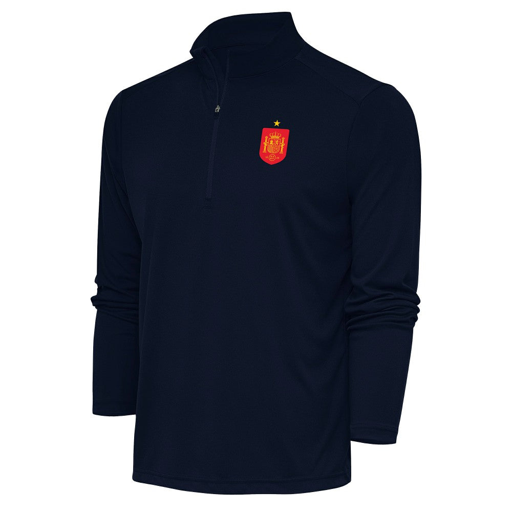 Spain National Team Antigua Statement Quarter-Zip Pullover for sale - Navy 