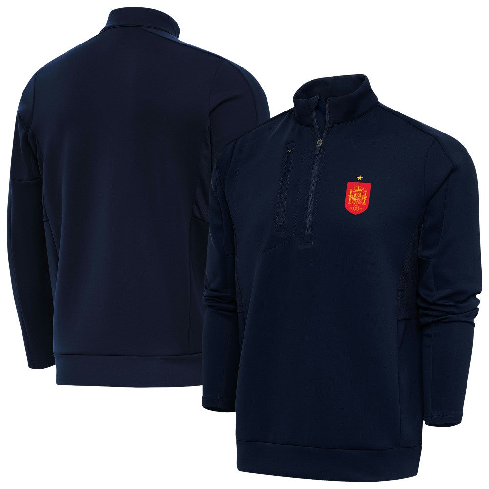 Spain National Team Antigua Genesis Quarter-Zip Pullover for sale - Navy 