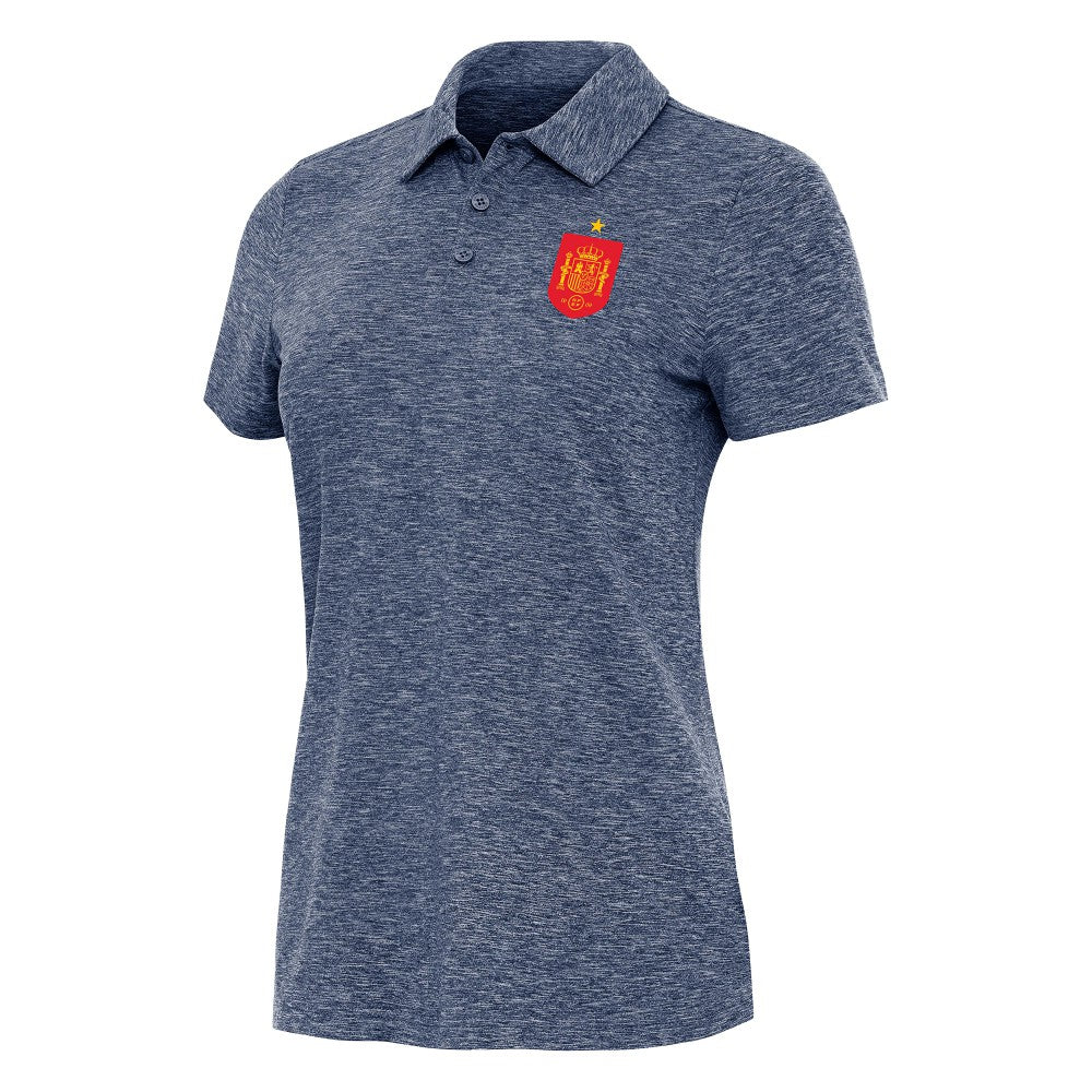 Spain National Team Antigua Women's Triple Shot Polo for sale - Heather Navy 
