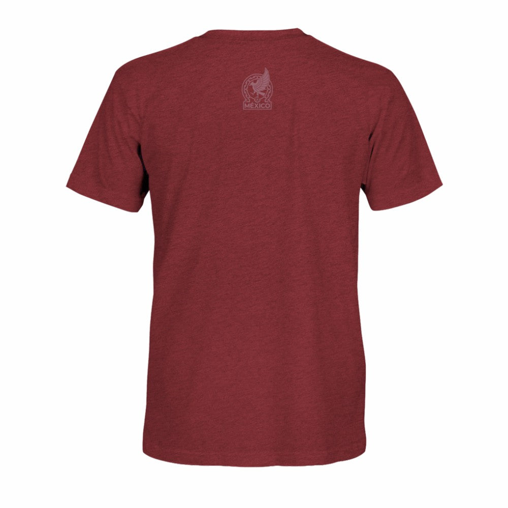 Mexico National Team 1863FC Athletic Wordmark Vintage Tri-Blend T-Shirt for sale - Maroon 