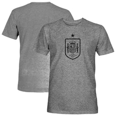 Spain National Team 1863FC Mono Badge Vintage Tri-Blend T-Shirt for sale - Gray 