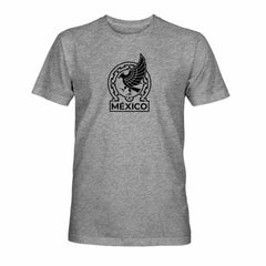 Mexico National Team 1863FC Mono Badge Vintage Tri-Blend T-Shirt for sale - Gray 
