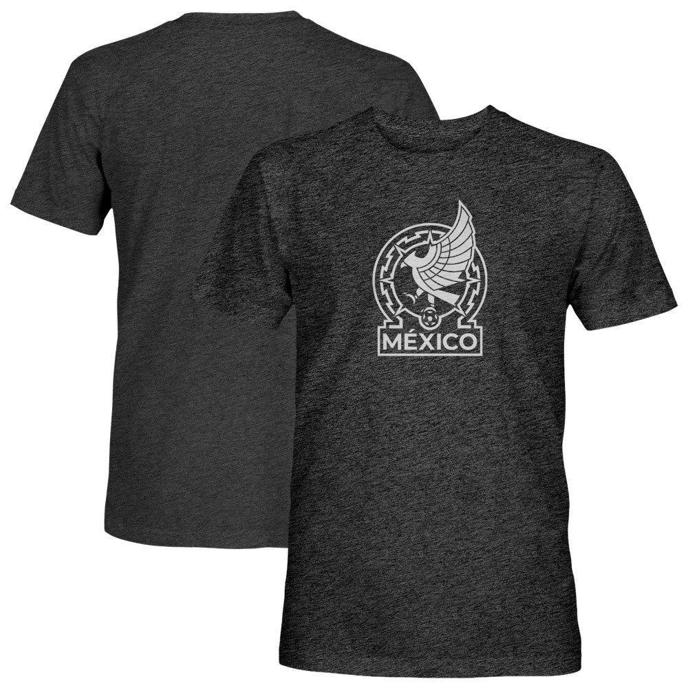 Mexico National Team 1863FC Mono Badge Vintage Tri-Blend T-Shirt for sale - Black 