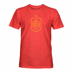Spain National Team 1863FC Mono Badge Vintage Tri-Blend T-Shirt for sale - Red 