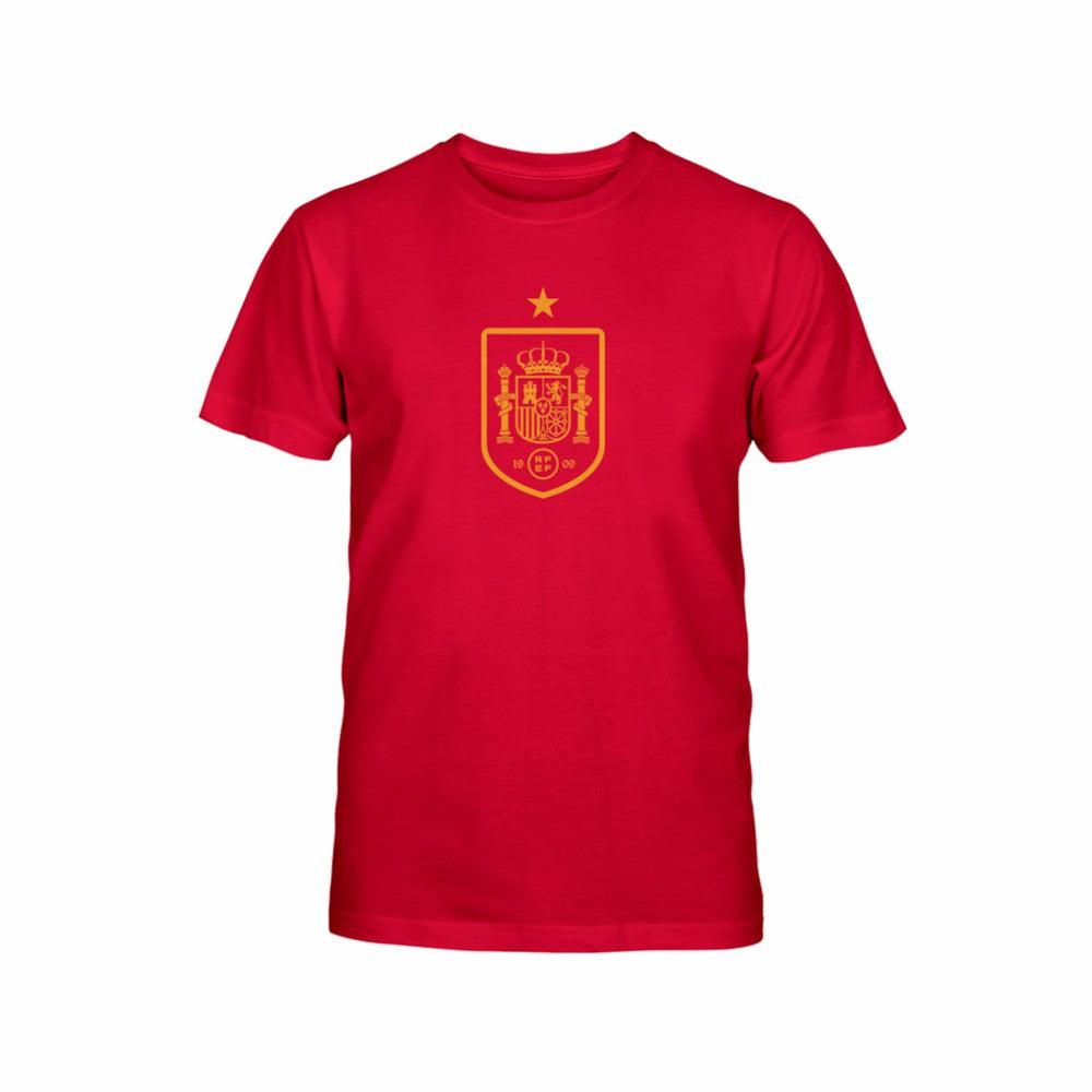 Spain National Team 1863FC Youth Mono Badge T-Shirt for sale - Maroon 